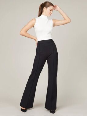 Spanx The Perfect Pant Hi-Rise Flare black 90’s Minimal Sliming Pants Slacks S